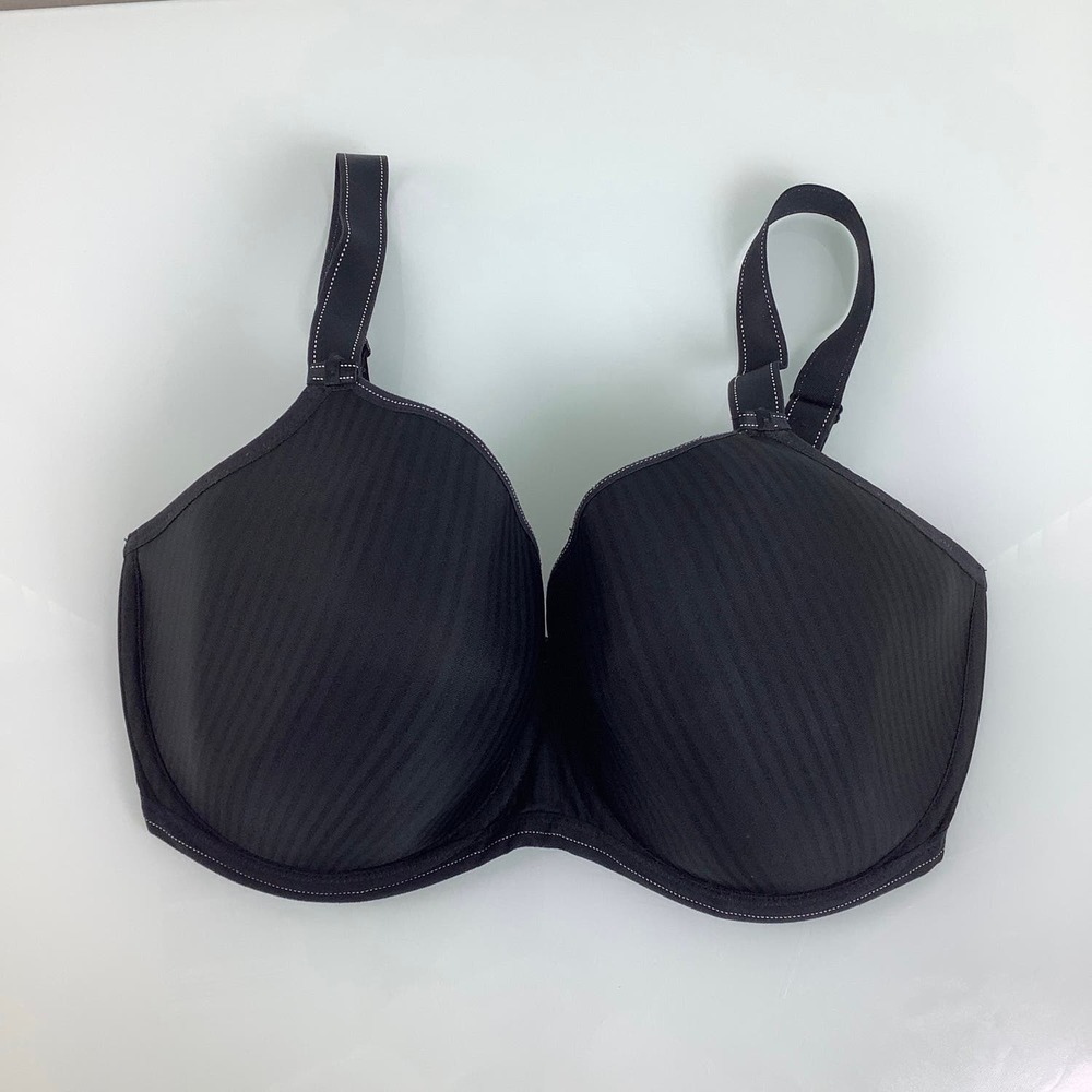 Freya Full Idol coverage Wired Non padded black striped Bra SZ 34I EUC